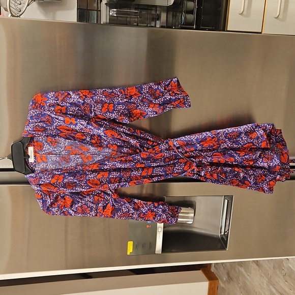 💕RODEBJER💕 Milia Wrap Dress ~ Deep Sea Blue Small S - Picture 6 of 13